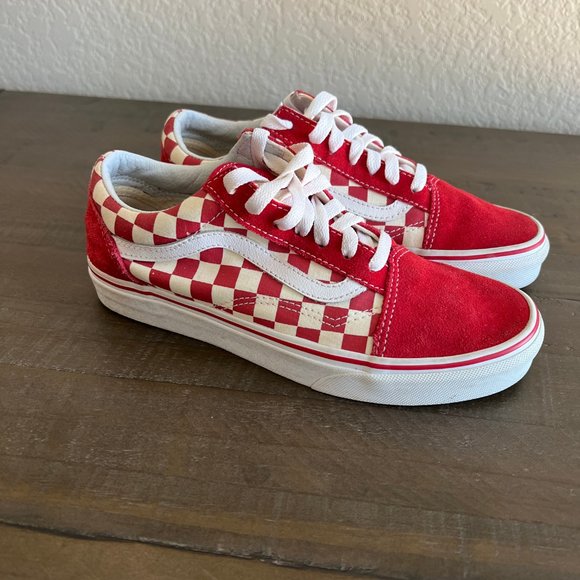 COPY - Vans Red Checkered Primary Old Skool Shoe - Picture 3 of 6